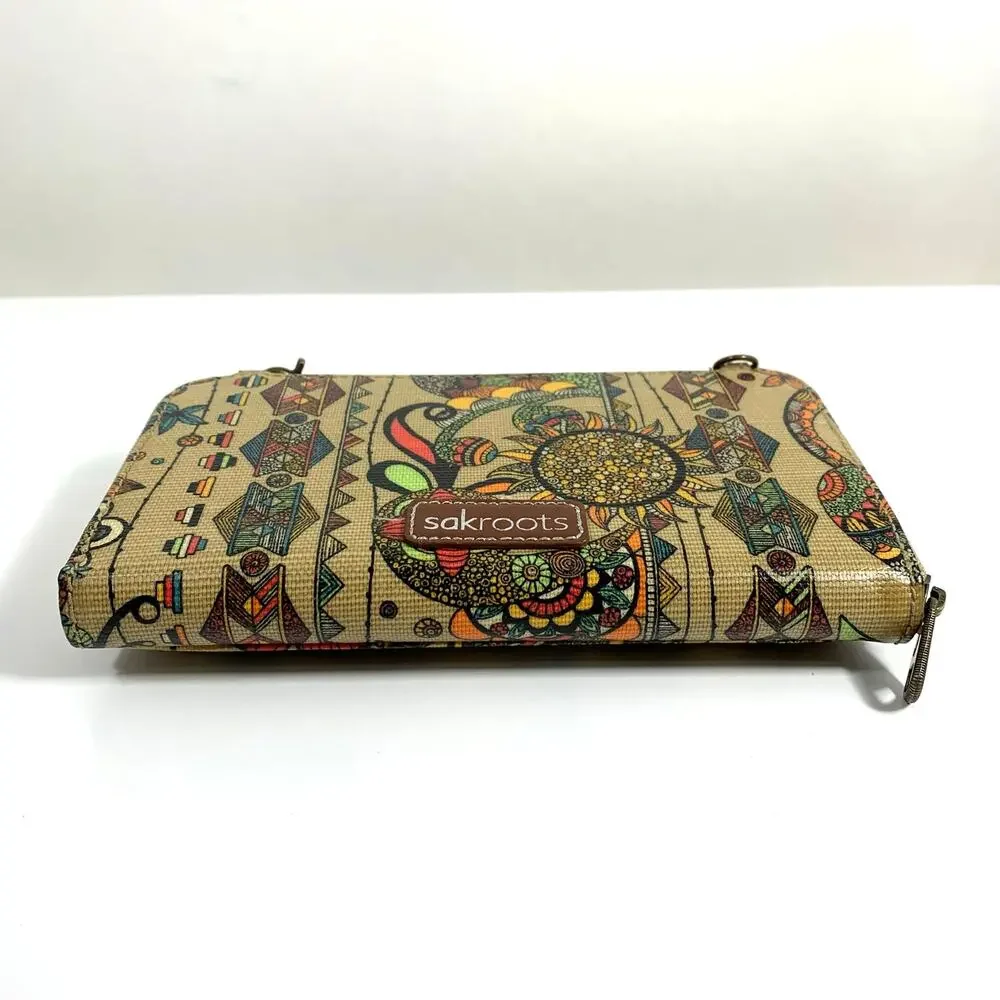 Sakroots Artist Zip Around Wallet Wristlet Floral Owl Sun Spirit Desert The Sak